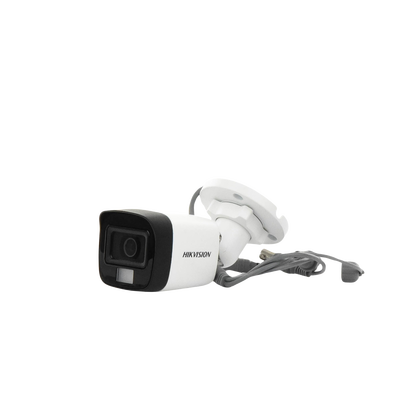 Cámara HIKVISION Bala TURBOHD 2 Megapixel (1080p) / Lente 2.8 mm / Dual Light (30 mts IR EXIR + 20 mts Luz Blanca) / Micrófono Integrado / Gran Angular 101° / Exterior IP67 / 4 Tecnologías - Image 2