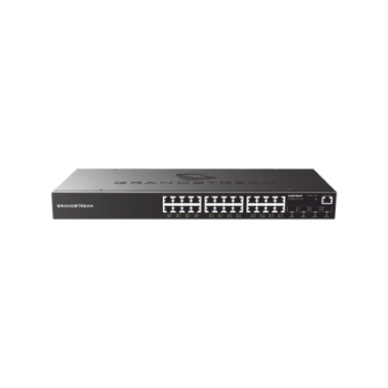 Switch Gigabit Administrable / 24 puertos 10/100/1000 Mbps + 4 Puertos SFP Uplink / Compatible con GWN Cloud.
