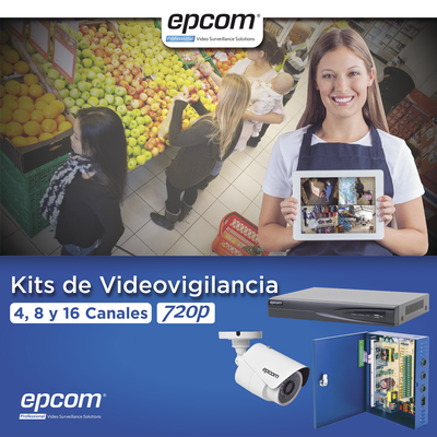 KIT KEVTX8T8BW TurboHD 1080p / DVR 8 Canales / 8 Cámaras Bala (exterior 2.8 mm) / Transceptores / Conectores / Fuente de Poder Profesional hasta 15 Vcc para Larga Distancias - Image 2